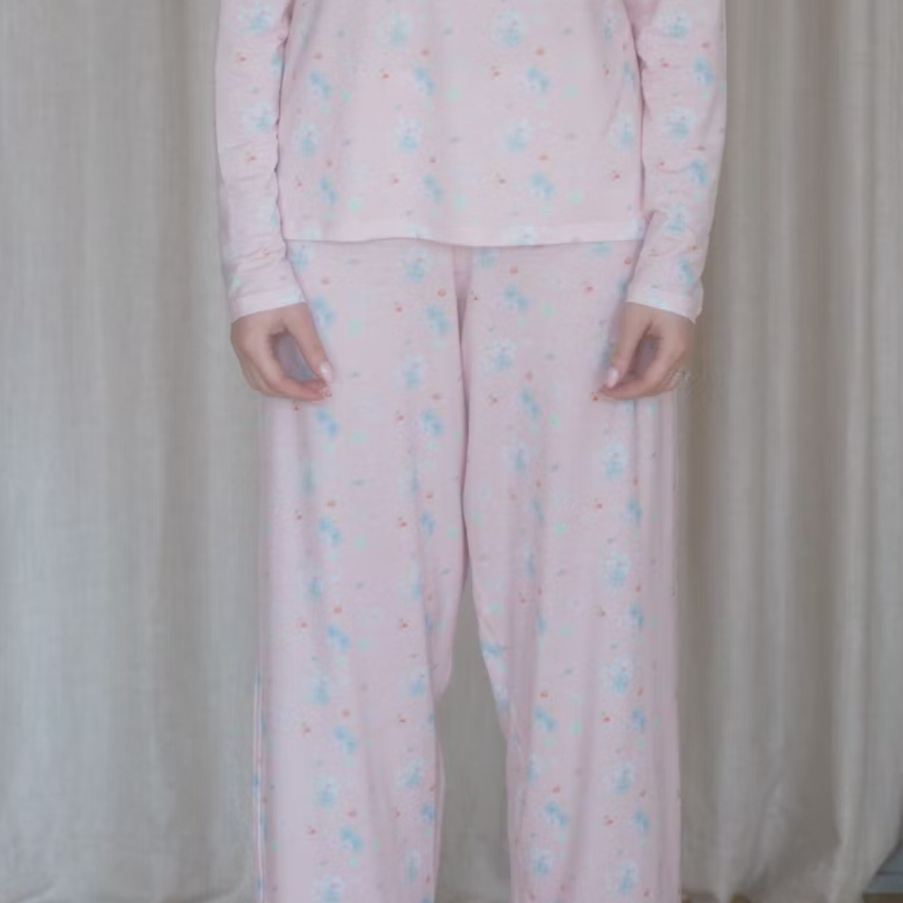 Djerf Avenue Pink and Blue Pajamas Intimates & Sleepwear